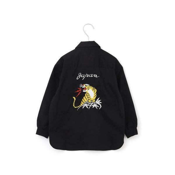 ブラウス シャツ 後ろ刺繍ミリタリーシャツ150.160cm キッズ 子供服 男の子 女の子