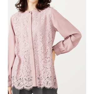 チュニック 上品スカラップレース使いシャツチュニックの商品画像