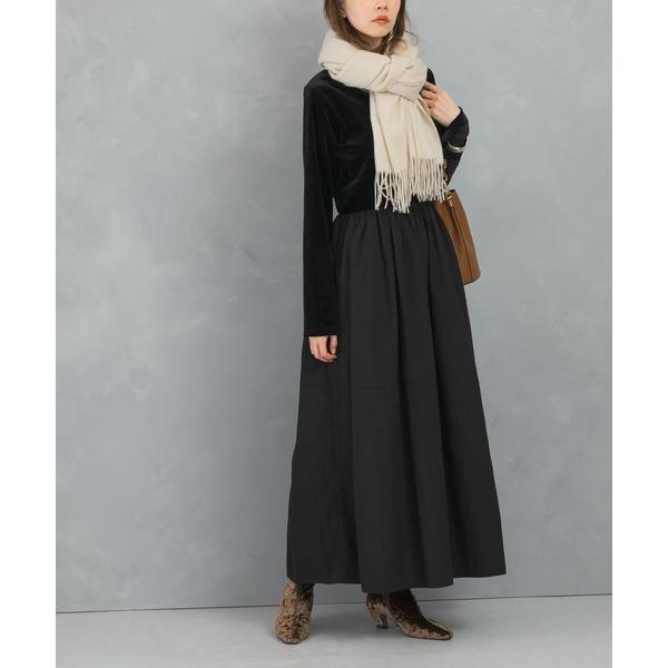 ワンピース 「WEB限定」ベロアドッキングワンピース