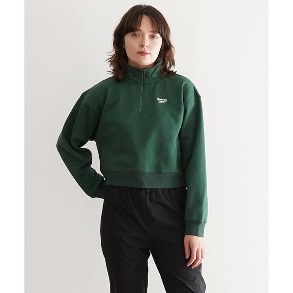 トレーナー スウェット Reebok ハーフジップスウェットトップス レディース