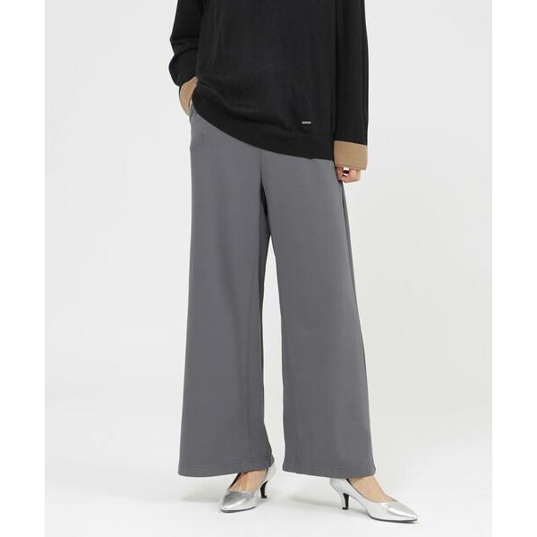 パンツ 「定番リニューアル」「ウォッシャブル」メリルハイテンション裏起毛ワイドパンツ レディース