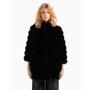 ARMANIリアルファー ブルゾン ノーカラージャケット アルマーニD&Gプラダ ARMANI EXCHANGE ブルゾン アウター 「A|X アルマーニ エクスチェンジ