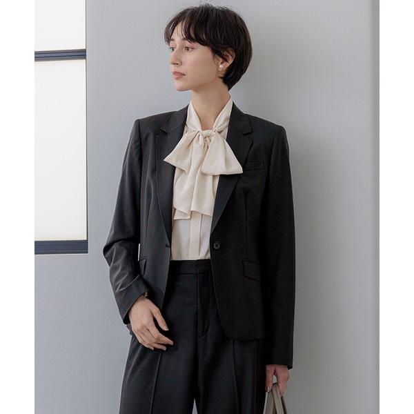 ジャケット テーラードジャケット 「セットアップ対応」ラフィーネウール 一つ釦 ジャケット レディー...