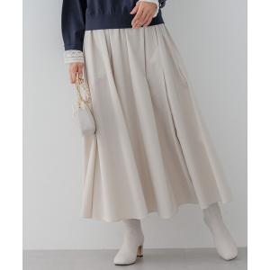 スカート 「洗える」ブライトタフタ ギャザー スカートの商品画像
