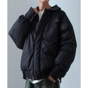 ダウンジャケット ダウン 襟付き パディング ブルゾン / フィンガーホール ファイバーダウン ペディング ブルゾン メンズ レディース