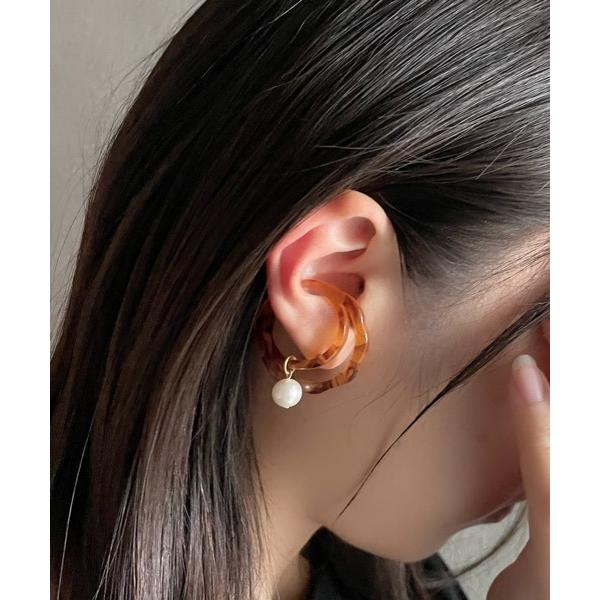 イヤーカフ 「KuKuLu TOKYO」パール×アクリル イヤーカフ レディース メンズ