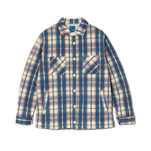 シャツ Good On/グッドオン　FLANNEL CHECK SWEAT SHIRT JACKET メンズ レディース