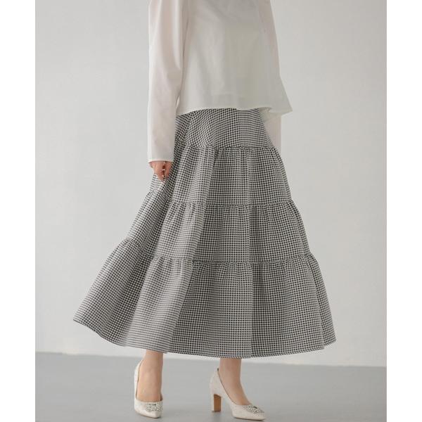 スカート 千鳥柄ティーアドスカート