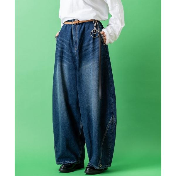 ジーンズ a.p.o.v. バルーン変形スーパーワイドデニムパンツ メンズ レディース