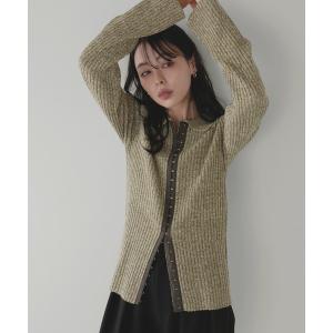 ニット セーター ホックデザインポロニット レディース