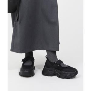 スニーカー メッシュ ボリュームソール スニーカーサンダル メリージェーン レディース