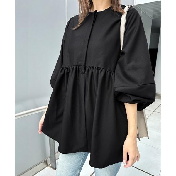 ブラウス シャツ ぽわん袖チュニック レディース