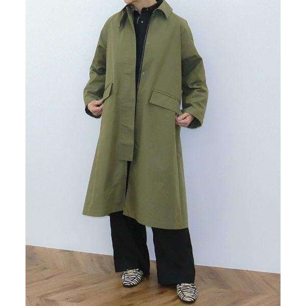 コート アウター タブ付きロングコート笳・ レディース