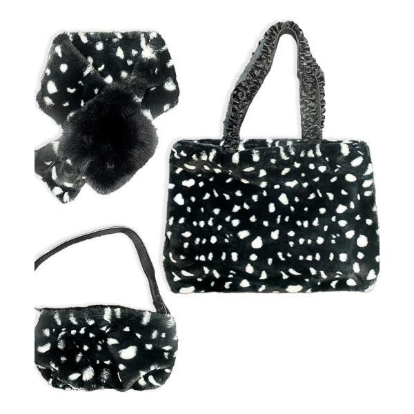 ショルダーバッグ バッグ フェイクファーバッグ3点セット レディース