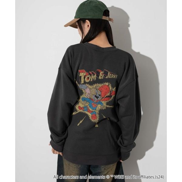 トレーナー スウェット ∴WEGO/TOMandJERRYグラフィックプルオーバー メンズ レディー...