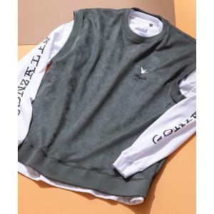 tシャツ 「（What it isNt）ART BY MARKGONZALES / (ワットイットイズント) アートバイマークゴンザレス」 スエードタッチベスト ロンT リアルレイヤード …