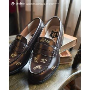 ローファー 「ハリー・ポッターコラボレーション」刺繍モチーフローファー レディース