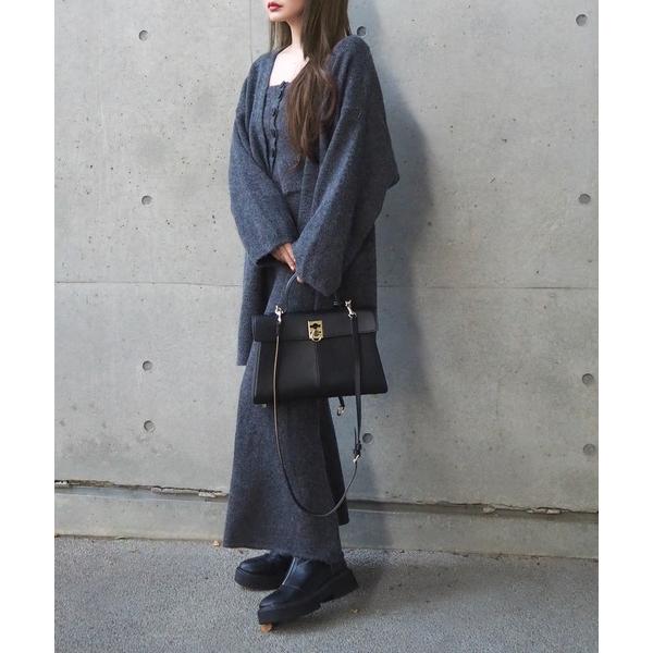 セットアップ knit cardigan tops skirt 3set /「3点セット」ニットカー...