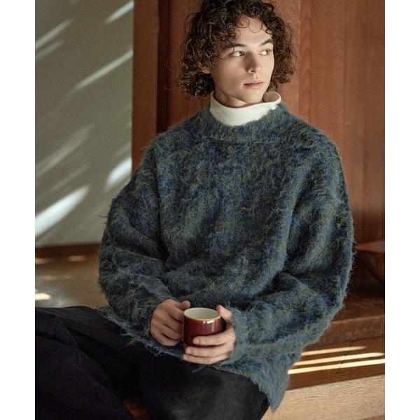 セーター ニット 「POLO CHAMPS 別注」ミックスシャギー貴族起毛クルーネックニット メンズ