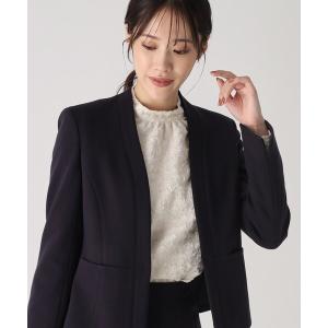 COUP DE CHANCE麻調合繊ストレッチ ノーカラージャケット&スカート 楽天市場】【洗える／日本製／通勤／セットアップ可／裏なし／UV