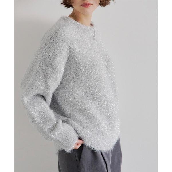 ニット セーター ラメフェザーニット レディース