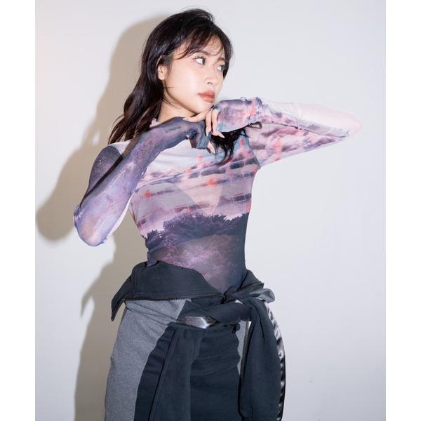 tシャツ Dreamscape Tulle Top レディース