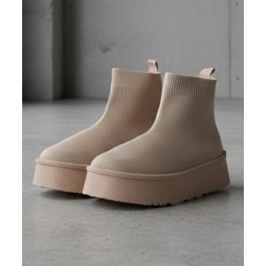 ブーツ 軽量厚底 ユニセックス ニットブーツ ソックスブーツ メンズ レディース
