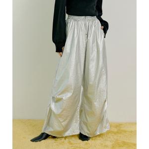 パンツ メタリックイージーパンツ レディース