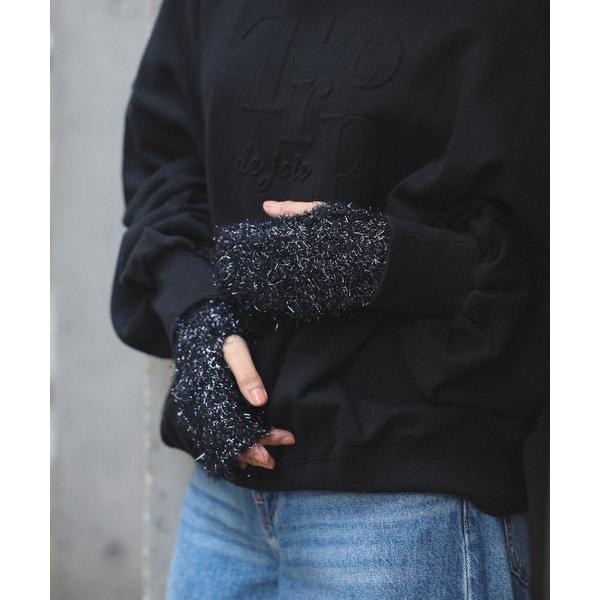 アームカバー 「Casselini」ラメフェザーアームウォーマー レディース