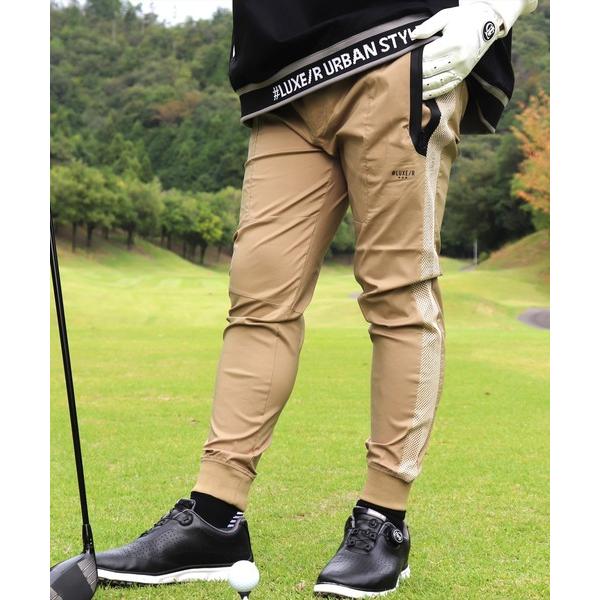チノパン (RM)「LUXE/R GOLF」ストレッチ ブロード メッシュ 切り替え イージー ジョ...