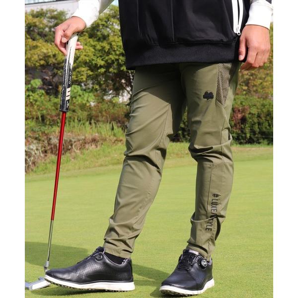 チノパン (RM)「LUXE/R GOLF」ストレッチ ブロード メッシュ 切り替え イージー チノ...