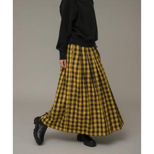 スカート ブロックチェックタックスカート
