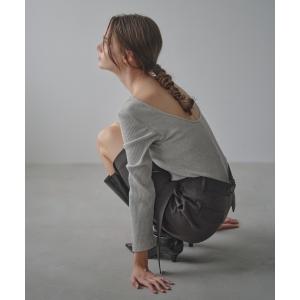 tシャツ ロングスリーブリブトップス（カップ付き） レディース