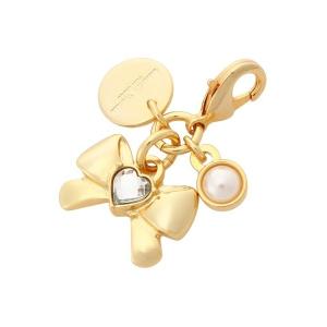 チャーム リボン×ハートストーン ファスナーチャ...の商品画像