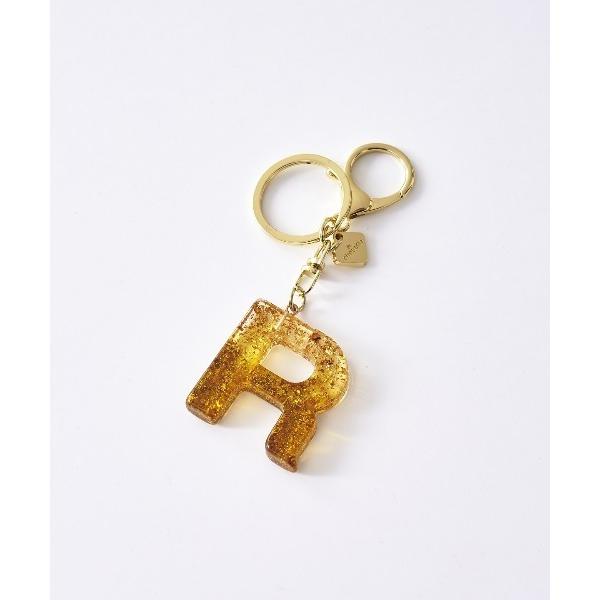 キーホルダー カラフルアクリルイニシャルチャームR