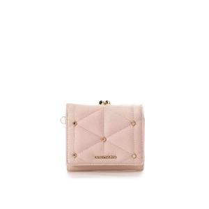 財布 キルティングスタッズ折財布 レディース