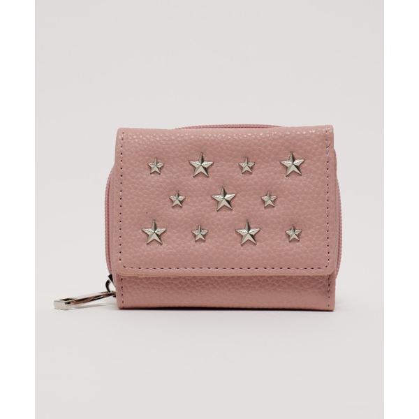 財布 スタースタッズ ミニ コンパクト 三つ折り 財布 レディース メンズ