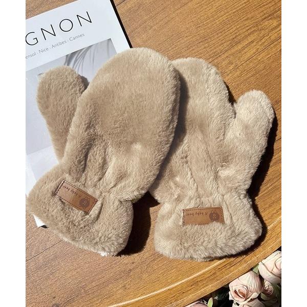 手袋 もこもこミトン手袋 レディース