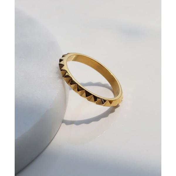 指輪 リング 金属アレルギー対応 スタッズデザインリング レディース