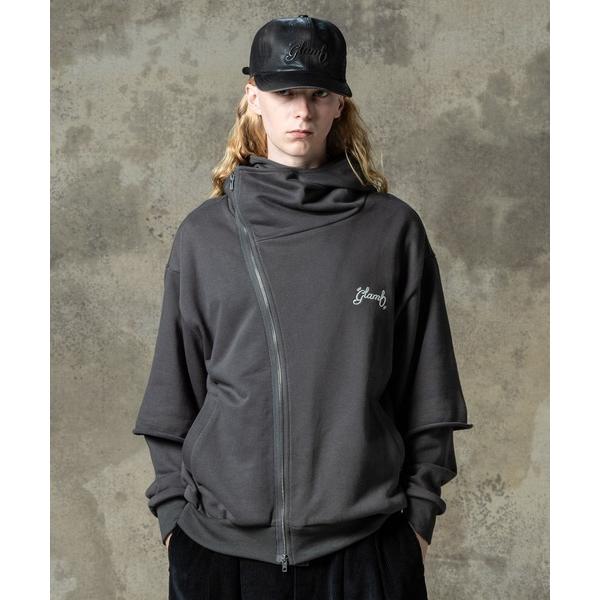 パーカー Asymmetry Layered Hoodie / アシンメトリーレイヤードフーディ メ...
