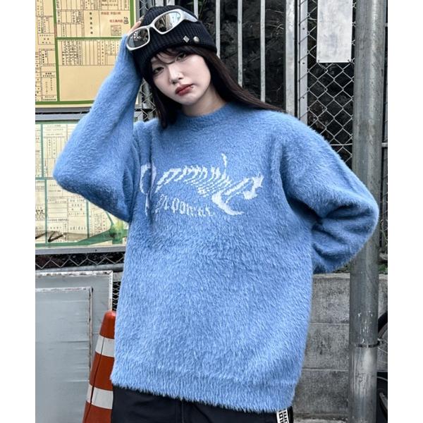 セーター ニット A'GEM/9 × .kom 「A'GEM/9/エージェムナイン」 モヘア風ニット...