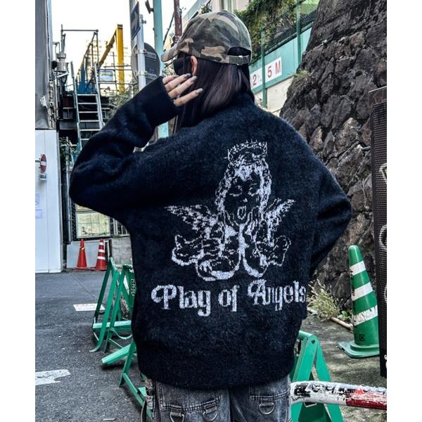 カーディガン A'GEM/9 × .kom 「A'GEM/9/エージェムナイン」 エンジェルフェザー...