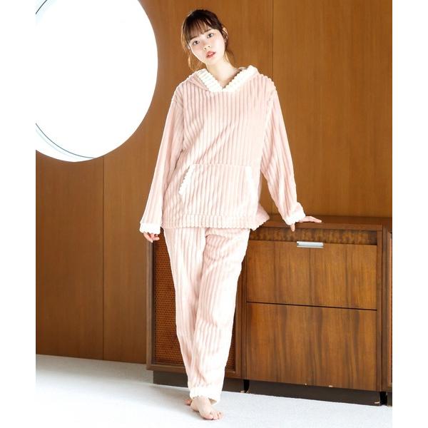 パジャマ ルームウェア ソフトマイクロパーカーセットアップ レディース メンズ