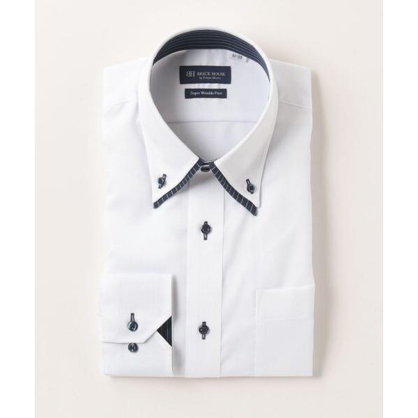 フォーマル シャツ 超形態安定ノーアイロン ボタンダウン 長袖ビジネスワイシャツ （大きいサイズ・長...