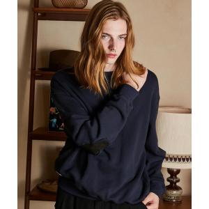 トレーナー スウェット Schott/ショット/LEATHER ELBOW PATCH SWEAT/レザー エルボーパッチ スウェット メンズ レディース