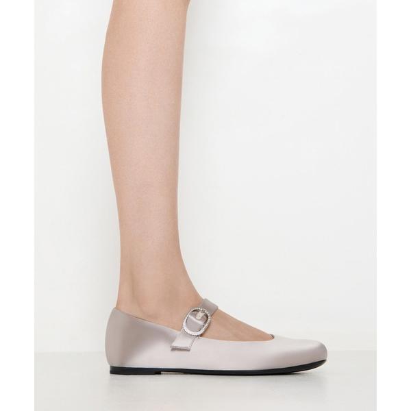 パンプス Jannie ジャニー サテンクリスタルバックルメリージェーン