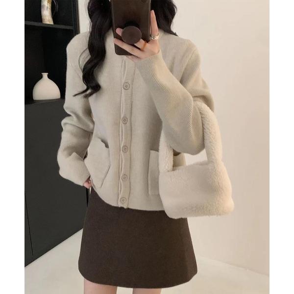 カーディガン ポケット付きカーディガン レディース