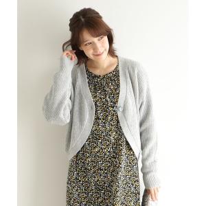 カーディガン 「ウール混」ボレロカーディガン レ...の商品画像