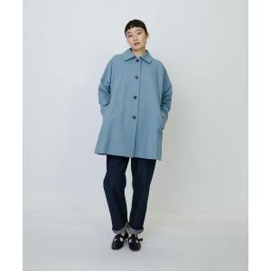 ロワズィール LOISIR ウールリネンヘリンボーンステンカラーコート LOISIR ステンカラーコート コート リネンウールツイードステンカラー