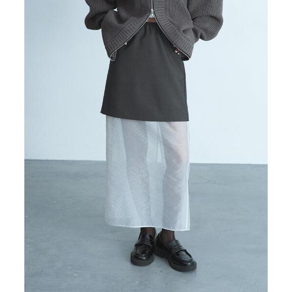 スカート reversible sheer skirt
